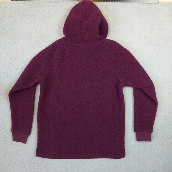 Victoria Secret Hoodie Women Extra Small Pink Pull Over Sweater Deep Pile Fleece - Picture 7 of 8